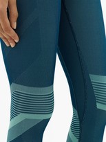 Thumbnail for your product : LNDR Solar Stripe-jacquard Jersey Leggings - Blue Multi