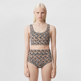 【関税&送料込】Burberry Printed Stretch Nylon Swimsuit Burberry Monogram Print Stretch Nylon Bikini - ShopStyle Two