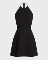 Thumbnail for your product : Halston Davina Rhinestone Fit-&-Flare Halter Mini Dress