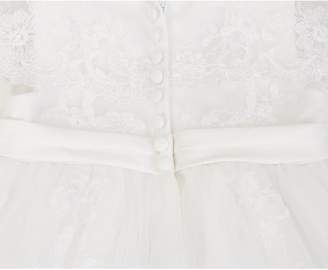 Sarah Louise Tulle Christening Dress With Lace Bolero Colour: WHITE, S