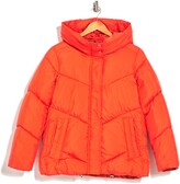 Thumbnail for your product : Sam Edelman Chevron Puffer Jacket w/ Stand Collar