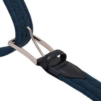 Dalgado Elastic Braided Wool Belt Blue Fabrizio