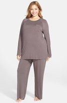 Thumbnail for your product : Midnight by Carole Hochman Satin Back Pajamas (Plus Size)