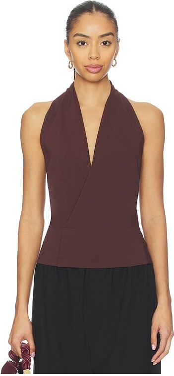 ST. AGNI Halter Wrap Top