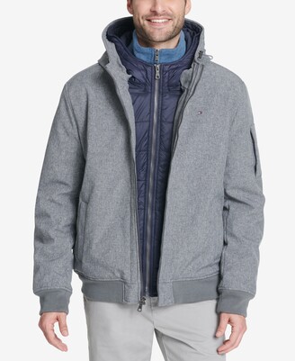 Tommy Hilfiger Soft-Shell Hooded Bomber Jacket with Bib - ShopStyle  Outerwear