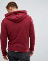 Thumbnail for your product : Hollister icon logo full zip hoodie in burgundy