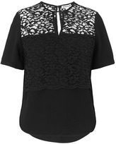 Thumbnail for your product : Whistles Leila Lace Insert Shell Top