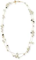 Thumbnail for your product : Lele Sadoughi Pearly Striped Shell Knotted Necklace, 34"