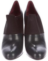 Thumbnail for your product : Miu Miu Leather Round-Toe Booties