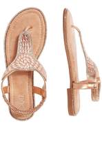 Thumbnail for your product : Quiz Rose Gold Diamante Flat Sandals