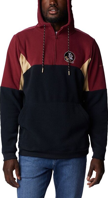 Men's Columbia Black Florida State Seminoles Lodge Quarter-Zip Hoodie
