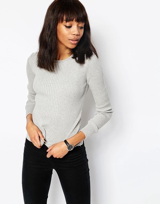 ASOS Jumper In Rib With Crew Neck