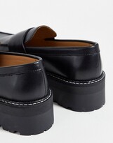Thumbnail for your product : And other stories & leather chunky sole loafer with contrast stitch in black