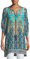 Thumbnail for your product : Tolani Josephine Southwestern Silk Easy Tunic/Dress