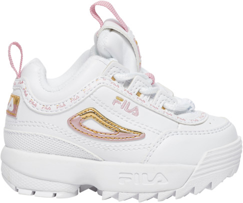 white pink and gold fila