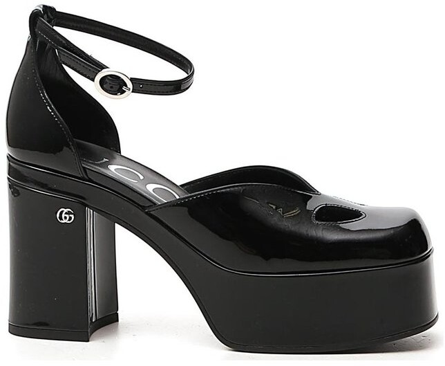 white gucci platform heels