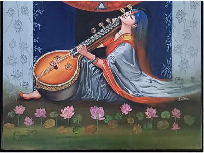Exotic India Saumya - The Playing Star | Painting By Hina Sudhir Mahuvagara