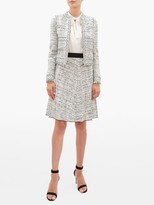 Thumbnail for your product : Giambattista Valli Tulle-trimmed Cotton-blend Boucle Jacket - White Black