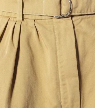 Acne Studios High-rise cotton-twill shorts