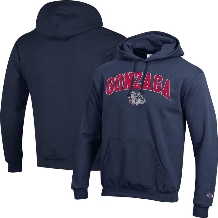 Champion Men's Navy Gonzaga Bulldogs Arched Logo Fleece Pullover Hoodie
