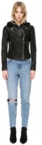 Thumbnail for your product : Mackage Yoana Biker Leather Jacket With Removable Hood In Black