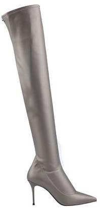 black and gold over the knee boots