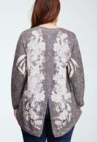 Thumbnail for your product : Forever 21 FOREVER 21+ Plus Size Floral Tulip-Back Marled Sweater