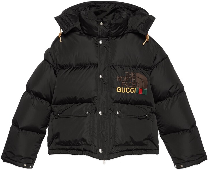 north face gucci black puffer jacket