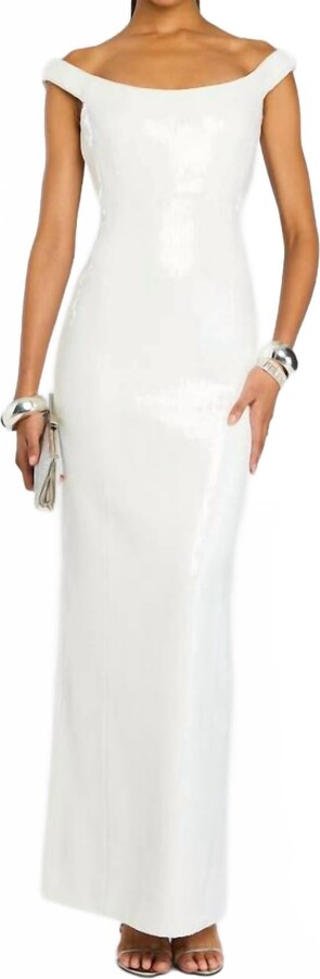 retrofete Jazmina Sequince Dress In White