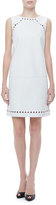 Thumbnail for your product : Escada Dot-Cutout Leather Dress, Off White