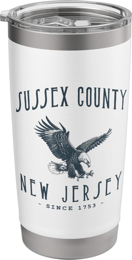 NEW JERSEY EAGLE-COUNTRY OUTDOORS AND WILDLIFE SUSSEX COUNTY, NEW JERSEY. EAGLE WILDLIFE BIRD Stainless Steel Insulated Tumbler