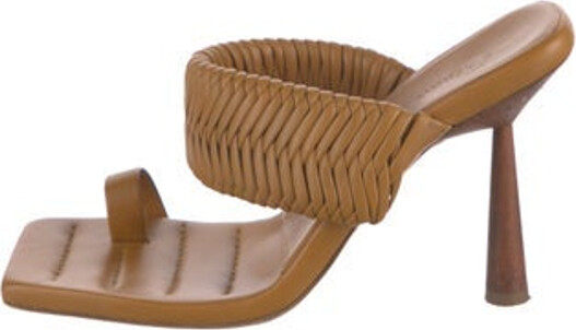 GIA/RHW Leather Slides Brown & Neutrals Braided Accents Unfortunately, due to restrictions, this item may not be eligible for shipping in all areas.
