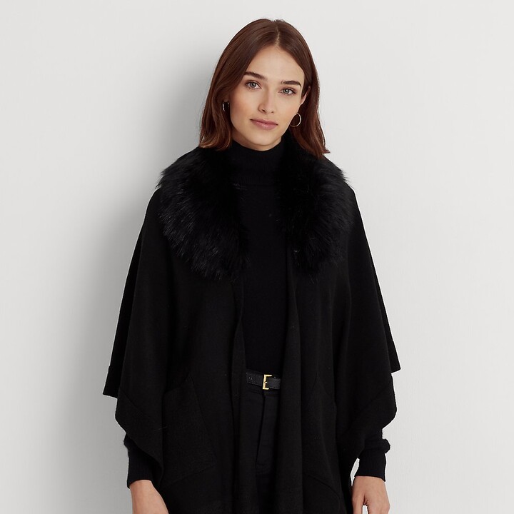 Lauren Ralph Lauren Ralph Lauren FauxFurTrim Ruana ShopStyle