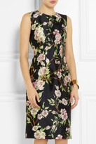 Thumbnail for your product : Dolce & Gabbana Wild rose-print silk dress