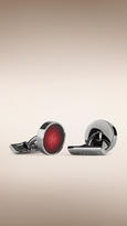 Thumbnail for your product : Burberry Check Enamel Cufflinks