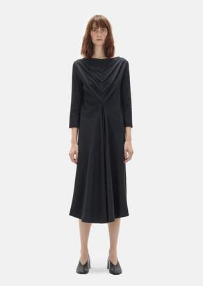 Lemaire Wool Draped Dress Midnight Blue