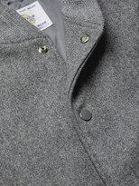 Thumbnail for your product : GoldenBear The Westlake Leather-Trimmed Melton Wool-Blend Bomber Jacket