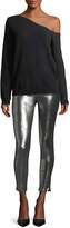 Thumbnail for your product : RtA Prince Metallic Leather Ankle Pants