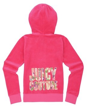 Juicy Couture Girls Logo Velour Sequin Couture Original Jacket