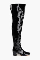 Thumbnail for your product : Gianvito Rossi Patent-leather Thigh Boots