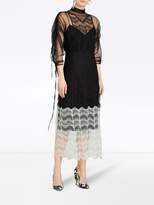 Thumbnail for your product : Burberry Gathered-sleeve Geometric Lace Dress