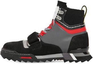 Off-White Leather Sneaker Hiking Boots