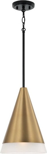 Capital Lighting CapitalLightingAvant1-LightPendantinAgedBrass/Black