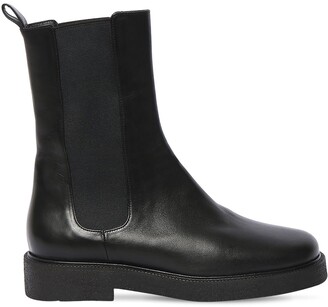 STAUD 35mm Palamino Leather Ankle Boots