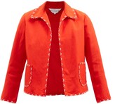 Thumbnail for your product : COMME DES GARÇONS GIRL Cross-stitched Felt Jacket - Red