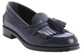 Thumbnail for your product : Tod's navy leather fringe tassel slip-on loafers