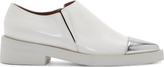 Thumbnail for your product : Marni White & Silver Glossed Leather Western Shoes