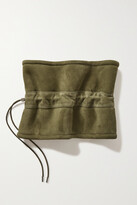 Thumbnail for your product : Loewe Suede And Shearling Snood - Dark green