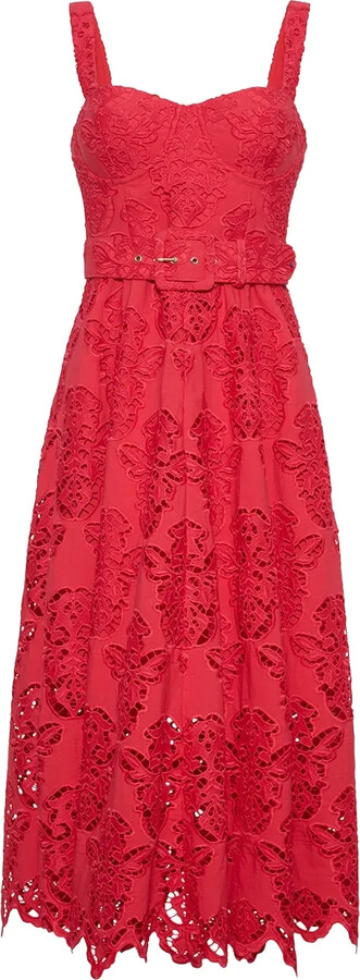Cara Cara Calypso eyelet-detail midi dress