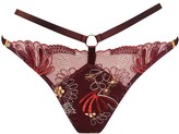Thumbnail for your product : Bordelle Botanica Embroidered Strap Thong